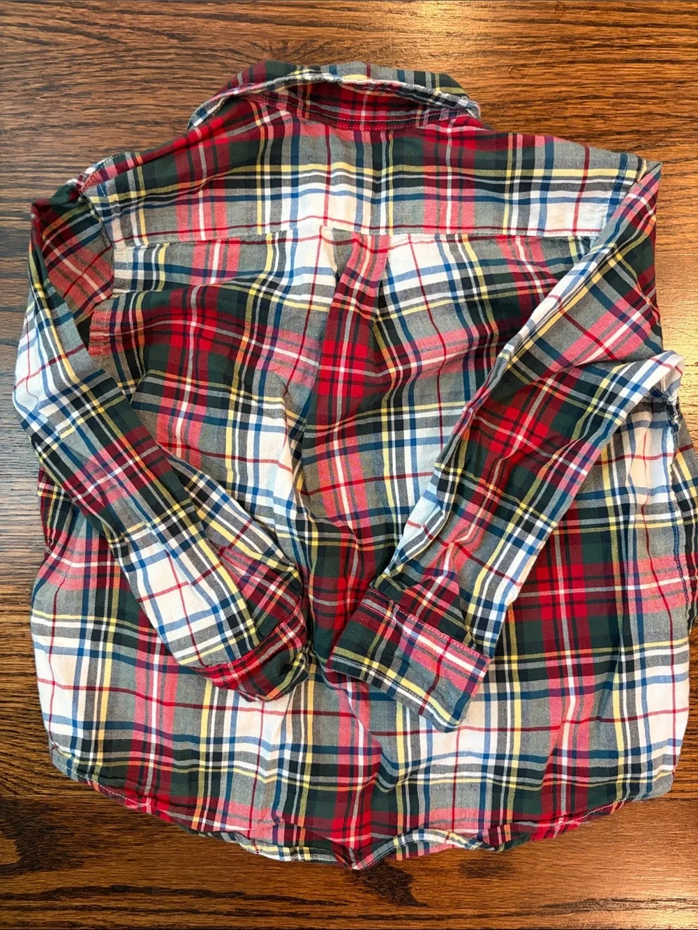 Ralph Lauren Red Green White Plaid Button-Down Shirt